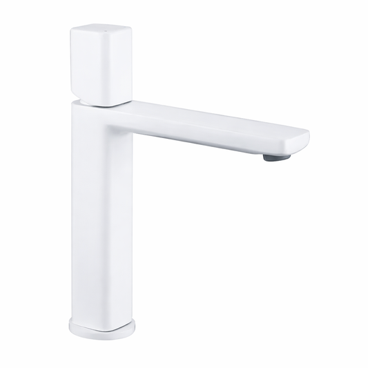 Robinet lavabo en laiton blanc