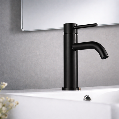 Robinet lavabo en inox brossé