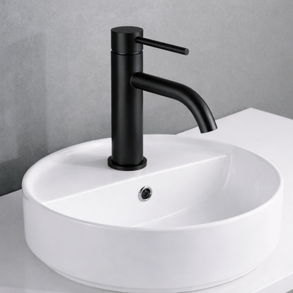 Robinet lavabo en inox brossé