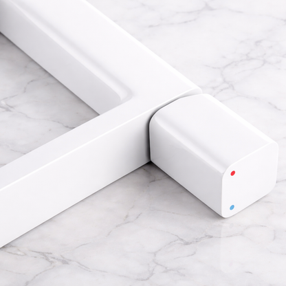 Robinet lavabo en laiton blanc