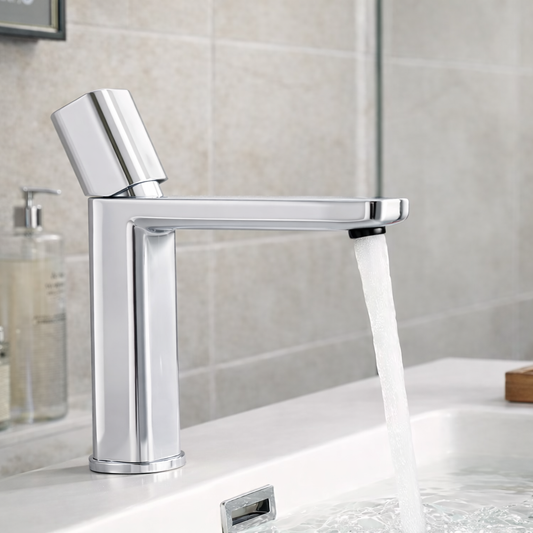 Robinet lavabo en laiton chrome