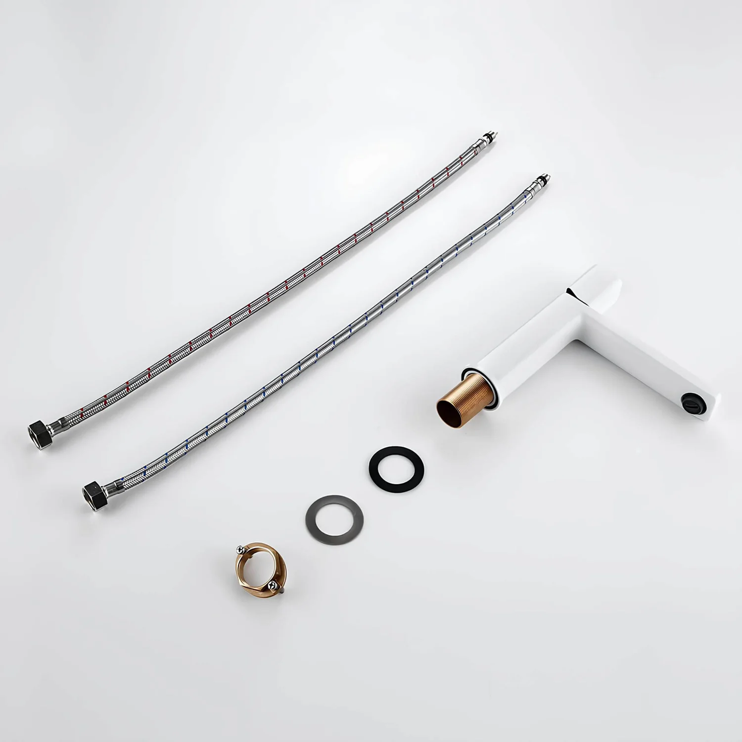 Robinet lavabo en laiton blanc