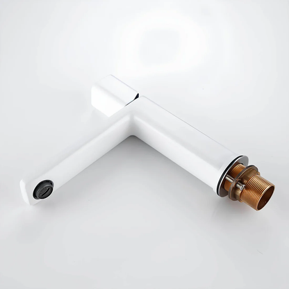 Robinet lavabo en laiton blanc